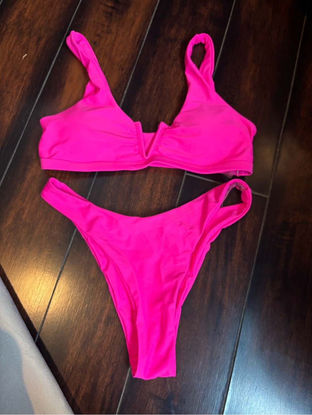 Hot Pink Two-Piece Bikini Set